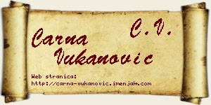 Čarna Vukanović vizit kartica